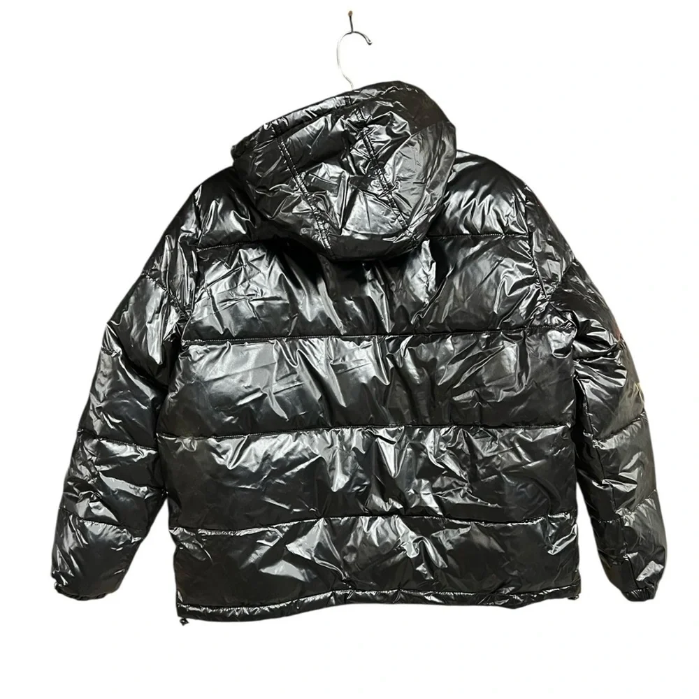 🌻NEW w/tag Levi’s Black Shiny Molly Sherpa Lined Puffer Jacket Women's Size XL